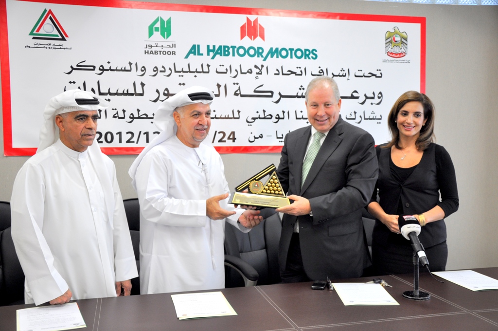 Al Habtoor Motors backs UAE duo's participation in the World Snooker Meet